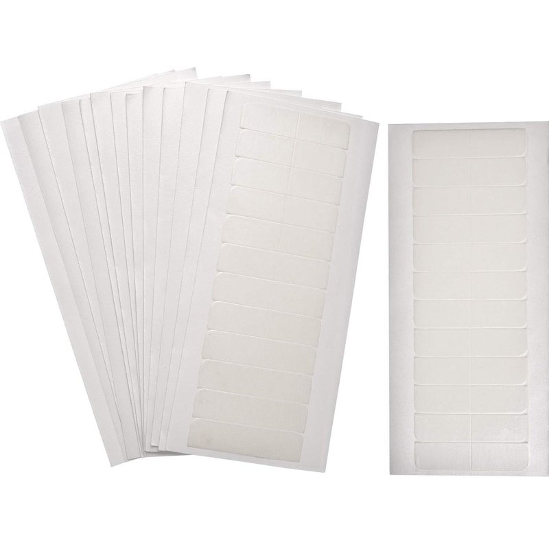 TecUnite 180 Pieces Hair Extension Tape Tabs Double Sided Extension Tapes for Replacement, 4 x 0.8 cm white - Image 1