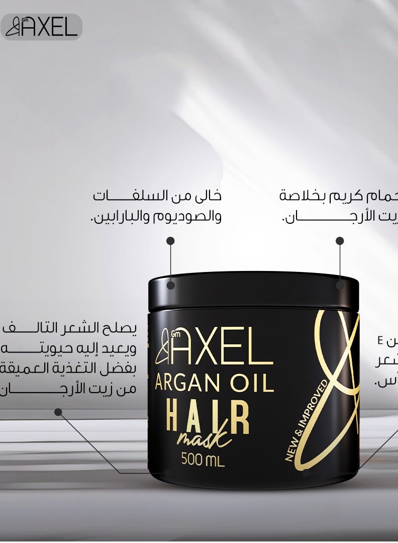 Axel Argan Hair Mask 500ml - Strengthening and Sulfate-Free - Image 2