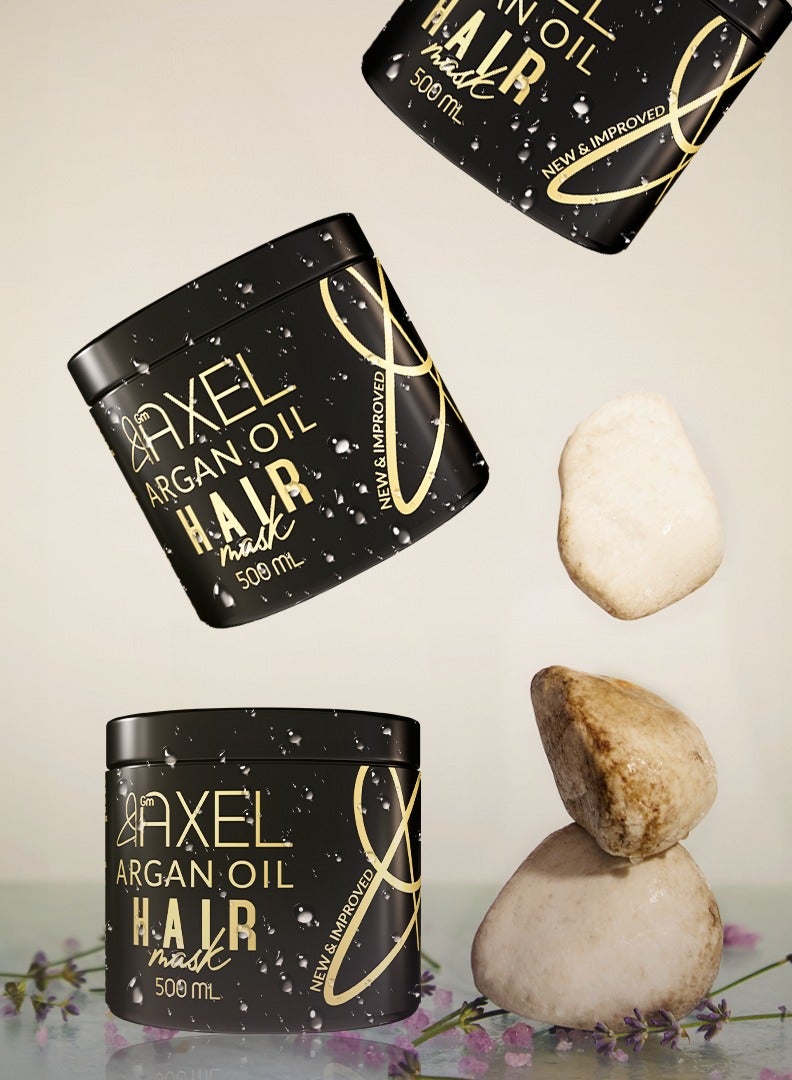 Axel Argan Hair Mask 500ml - Strengthening and Sulfate-Free - Image 4