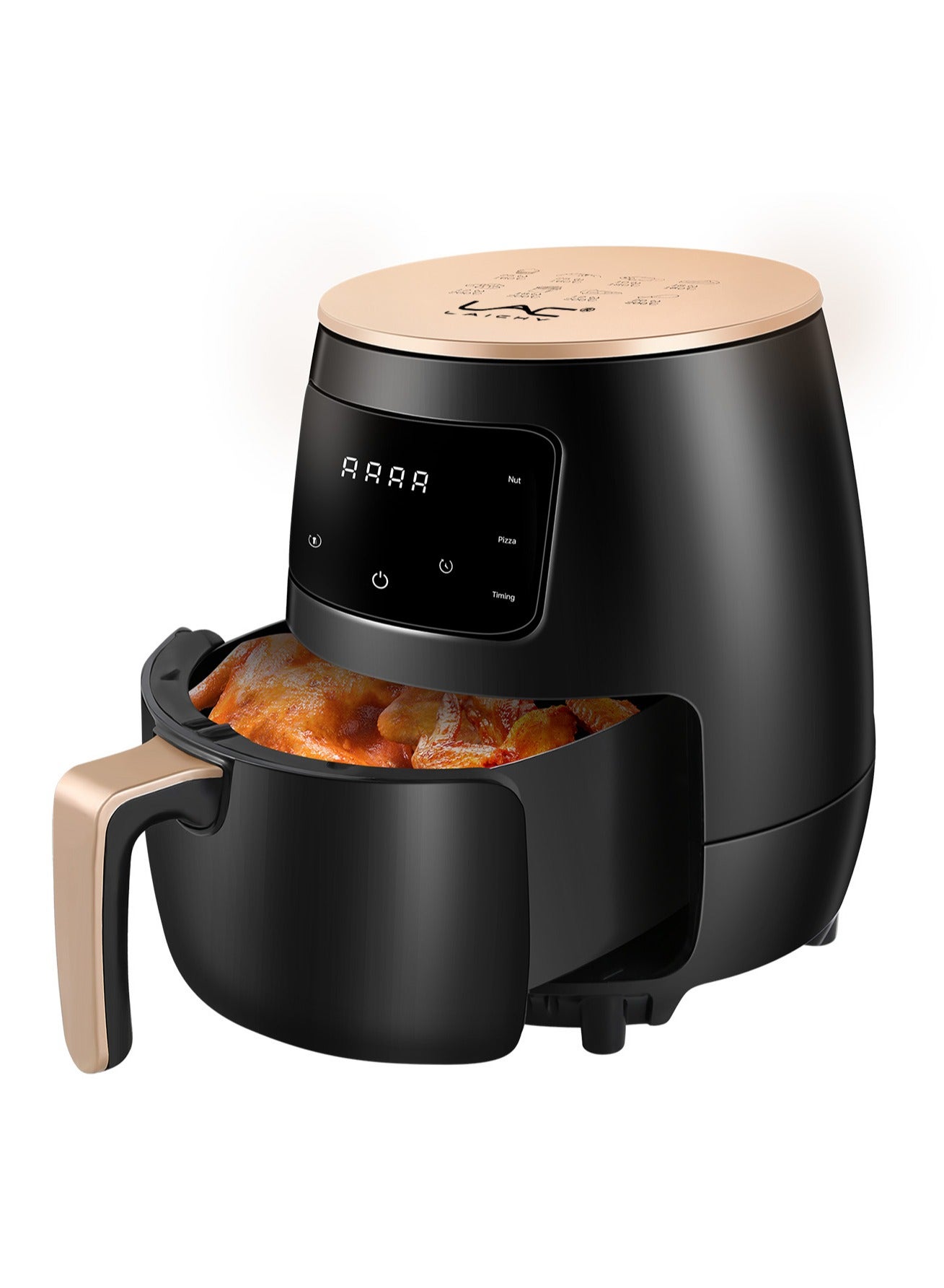 Air Fryer Smart Touch 6L Large Capacity 6 Presets, One-touch Panel, 360° Turbo Airflow Tech, LCD Touch Display Countertop Healthy Oil Free Nonstick & Dishwasher-Safe Basket Air Fryer