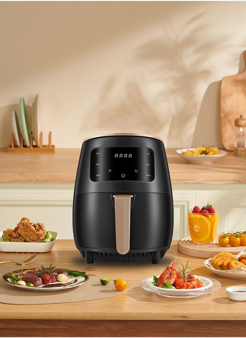 LAC LAICHY - Air Fryer Smart Touch 6L Large Capacity 6 Presets, One-touch Panel, 360° Turbo Airflow Tech, LCD Touch Display Countertop Healthy Oil Free Nonstick & Dishwasher-Safe Basket Air Fryer - Image 1