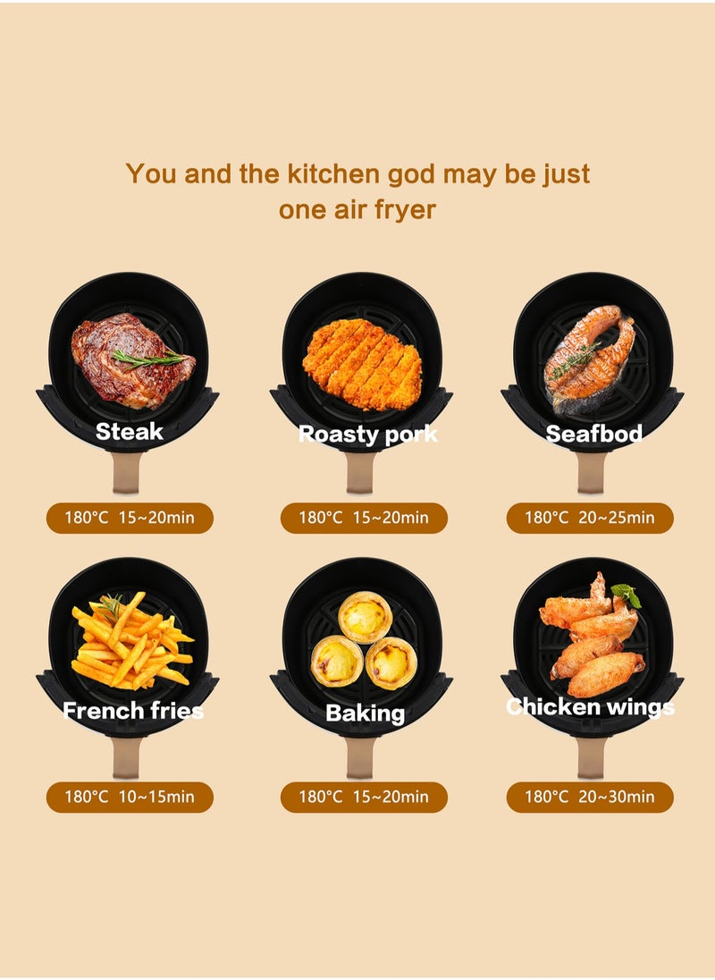 LAC LAICHY - Air Fryer Smart Touch 6L Large Capacity 6 Presets, One-touch Panel, 360° Turbo Airflow Tech, LCD Touch Display Countertop Healthy Oil Free Nonstick & Dishwasher-Safe Basket Air Fryer - Image 1