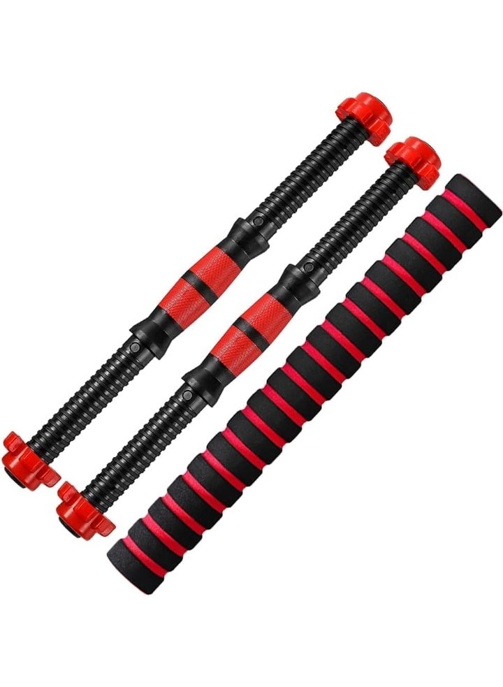 سبورت كيو زوج هاند دامبل مقاس 50 سم مع وصلة تحويل الدامبل لبار تمرين قابلة للتركيب مع صواميل أمان، مقبض مانع للانزلاق من ماسورة حديد قوية مناسبة لأوزان الحديد والمطاط ( بدون طارات اوزان ) - Image 1