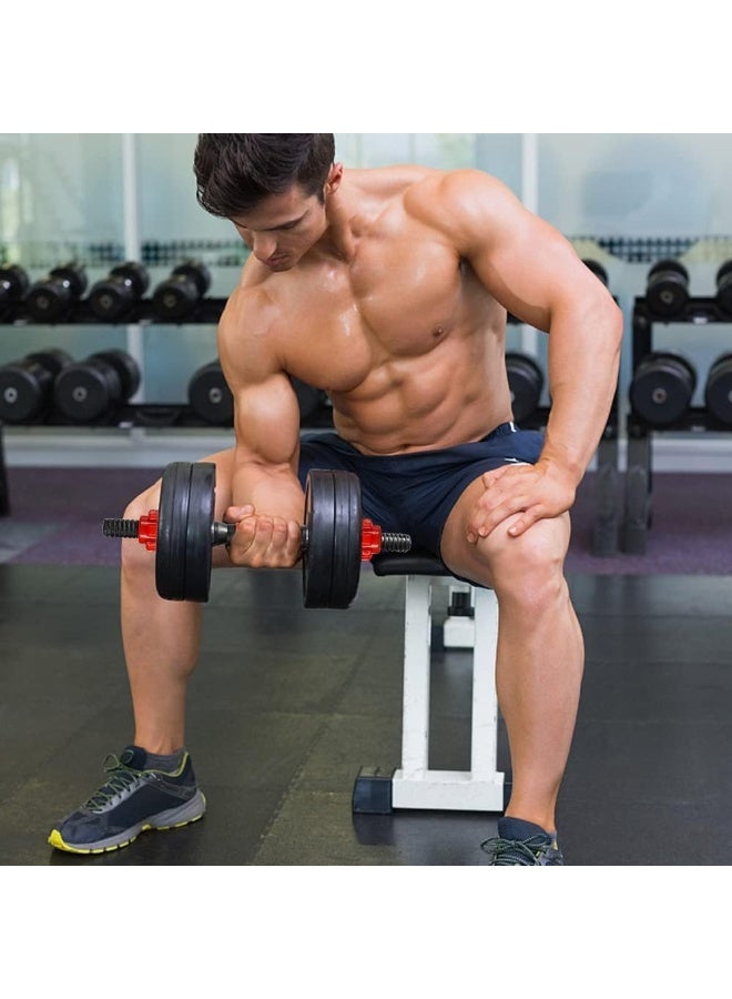 سبورت كيو زوج هاند دامبل مقاس 50 سم مع وصلة تحويل الدامبل لبار تمرين قابلة للتركيب مع صواميل أمان، مقبض مانع للانزلاق من ماسورة حديد قوية مناسبة لأوزان الحديد والمطاط ( بدون طارات اوزان ) - Image 2