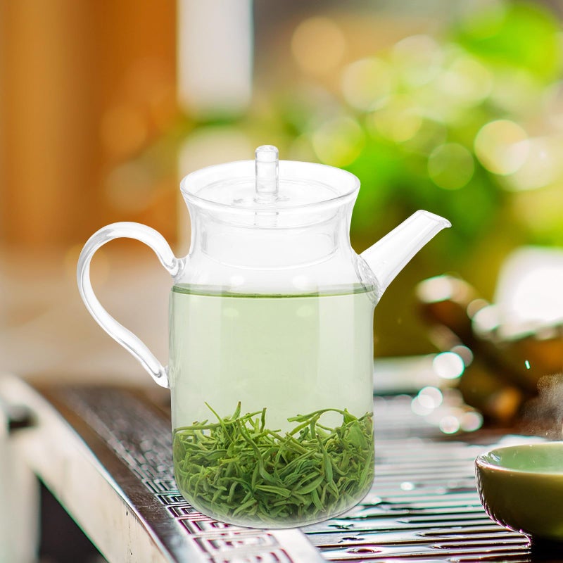 Glass Teapot with Infuser 300ml Heat Resistant Handheld for Loose Leaf Green Tea Cold Brew - Image 4