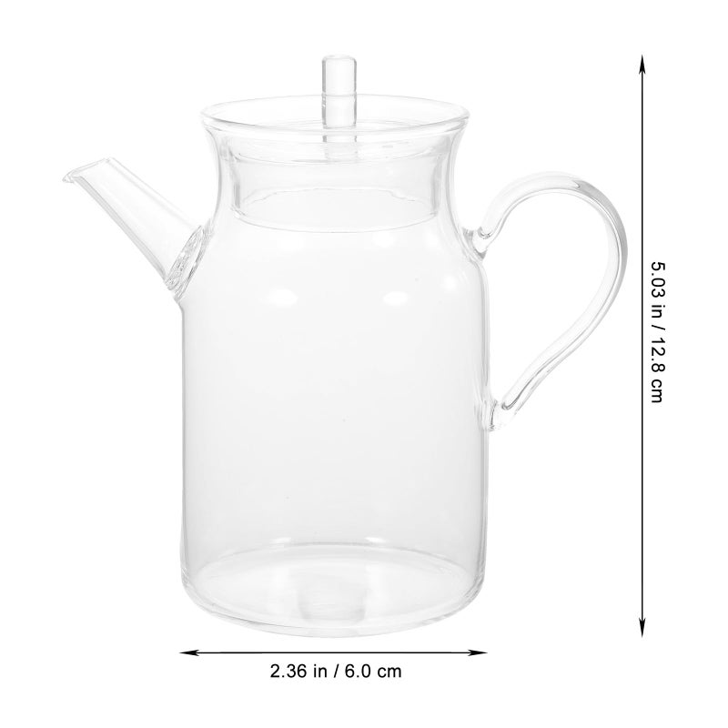 Glass Teapot with Infuser 300ml Heat Resistant Handheld for Loose Leaf Green Tea Cold Brew - Image 3