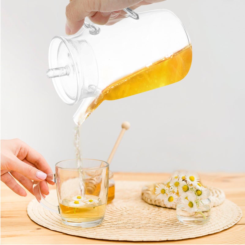 Glass Teapot with Infuser 300ml Heat Resistant Handheld for Loose Leaf Green Tea Cold Brew - Image 5