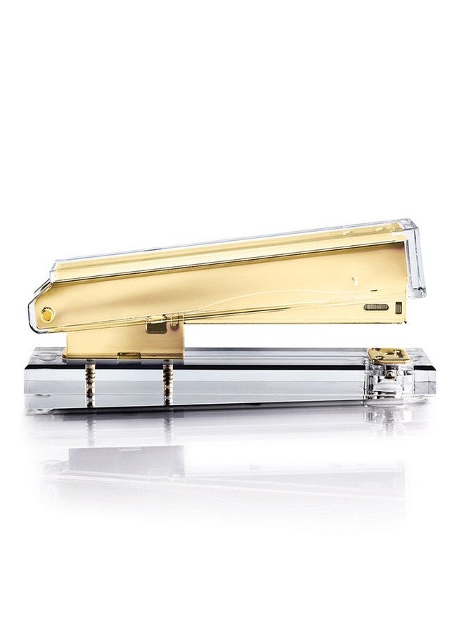 russell+hazel Acrylic Stapler, Clear with Gold-Toned Hardware, 1.375” x 2.75” x 6” - Image 2