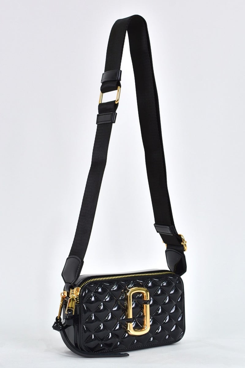 Elatae Women's Silicone Crossbody Bag with Column Shoulder Strap Black 26398  - Image 2
