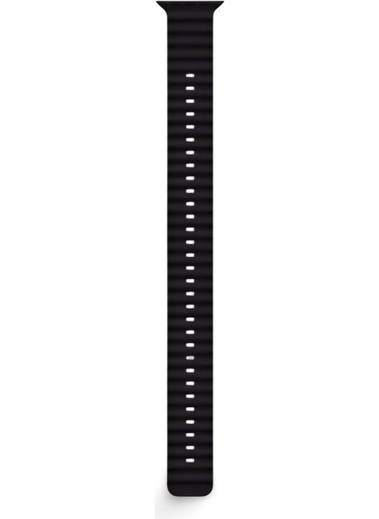 Cosmostech Compatible for Smart Watch Watch 42MM 44MM 45MM 49MM 1/2/3/4/5/6/se/7/8/ultra Smart Watch Silicone Band and Strap Black  - Image 5