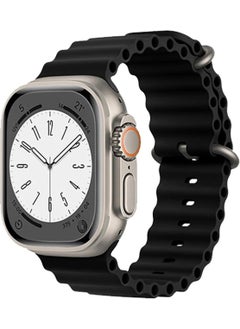 Cosmostech Compatible for Smart Watch Watch 42MM 44MM 45MM 49MM 1/2/3/4/5/6/se/7/8/ultra Smart Watch Silicone Band and Strap Black  - Image 1