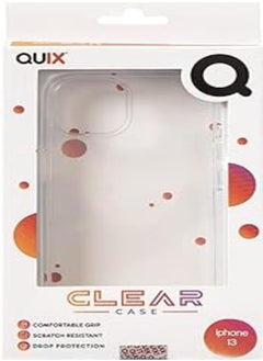 Generic QUIX iPhone 13 Case, Anti-Yellowing Clear TPU Bumper Anti-Scratch Protective Case Cover for iPhone 13 - Sealed Dust Free - Supports Magnetic Wireless Charging 