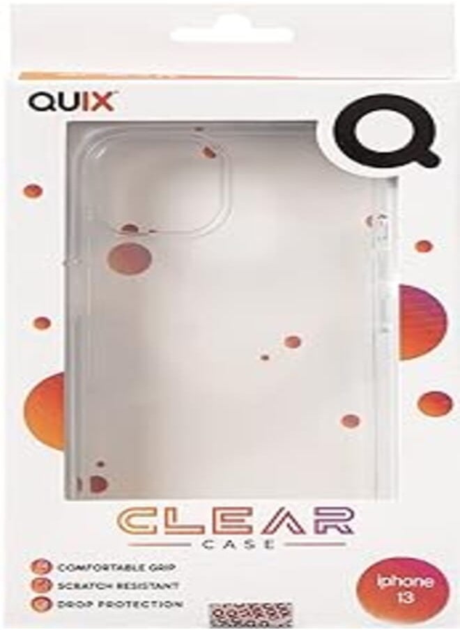 Generic QUIX iPhone 13 Case, Anti-Yellowing Clear TPU Bumper Anti-Scratch Protective Case Cover for iPhone 13 - Sealed Dust Free - Supports Magnetic Wireless Charging 