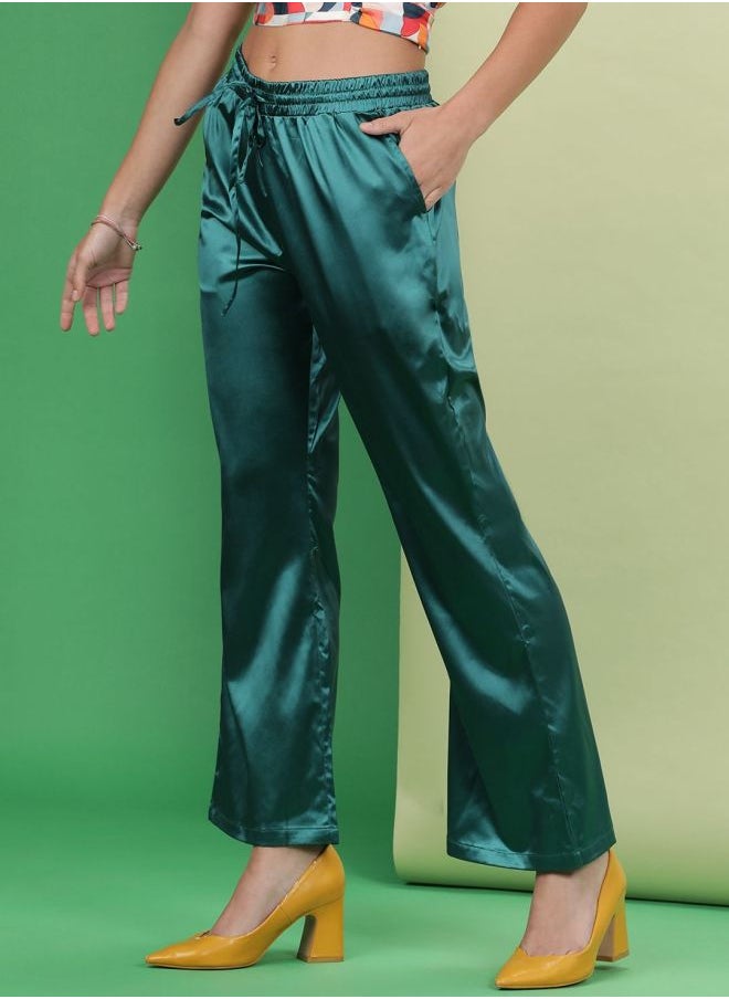 Freehand Women Flared Solid High-Rise  Pants  - Image 4