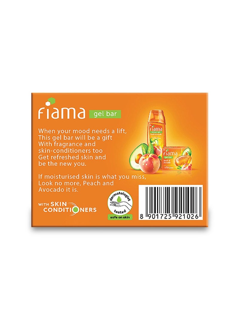 Fiama Gel Bar Peach And Avocado With Skin Conditioners For Moisturized Skin 125g - Image 2