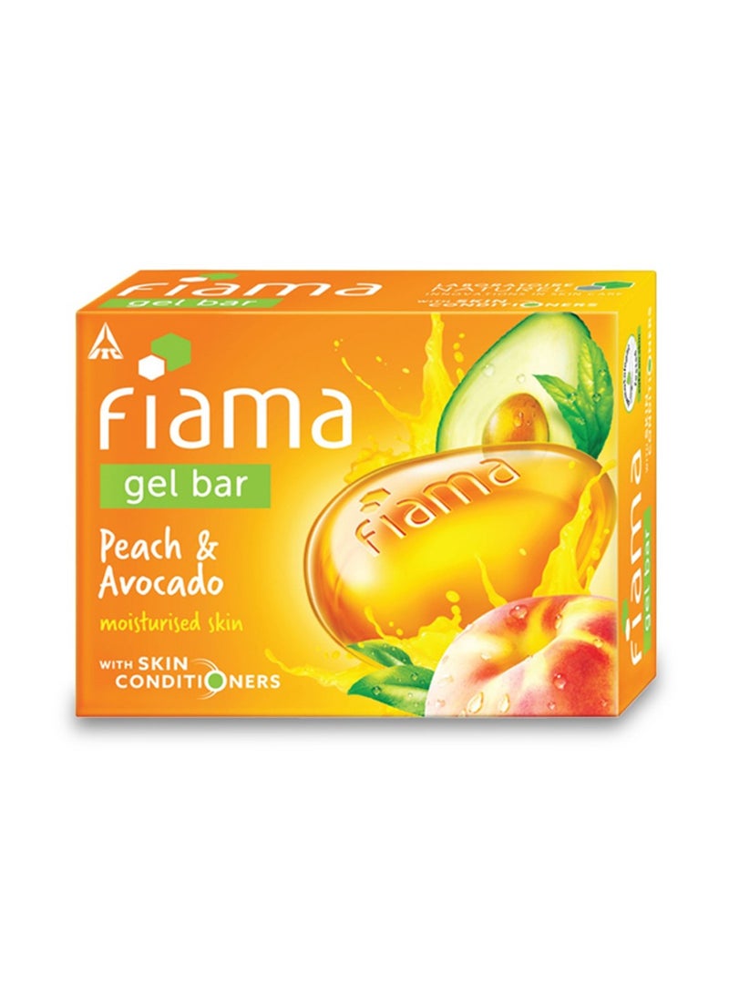 Fiama Gel Bar Peach And Avocado With Skin Conditioners For Moisturized Skin 125g - Image 1