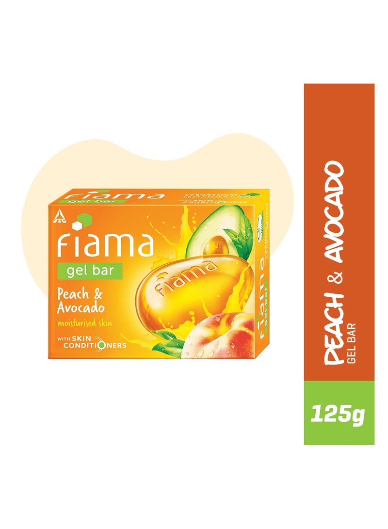 Fiama Gel Bar Peach And Avocado With Skin Conditioners For Moisturized Skin 125g - Image 3