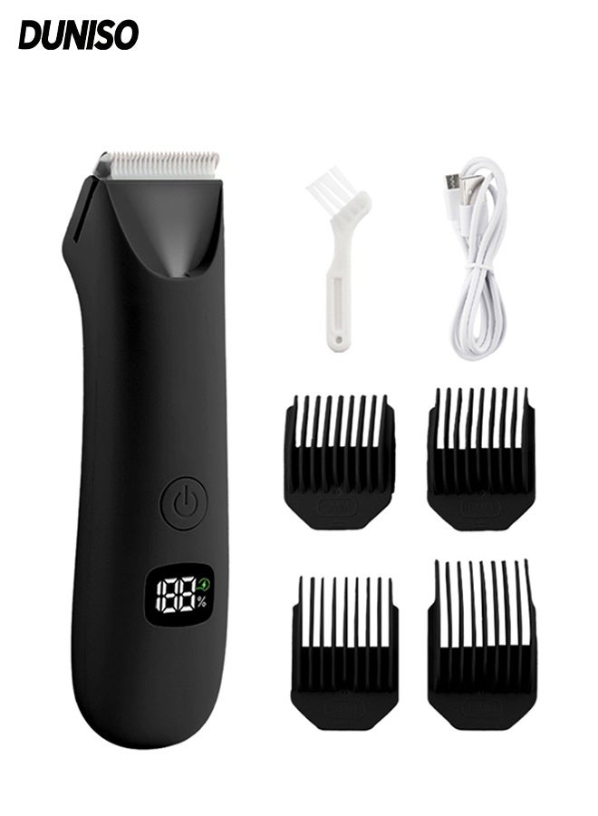 DUNISO Body Trimmer for Men，Body Hair Trimmer and Electric Shaver，Electric Shaver with LED Display，Waterproof, Rechargeable，for Men’s Grooming - Image 1