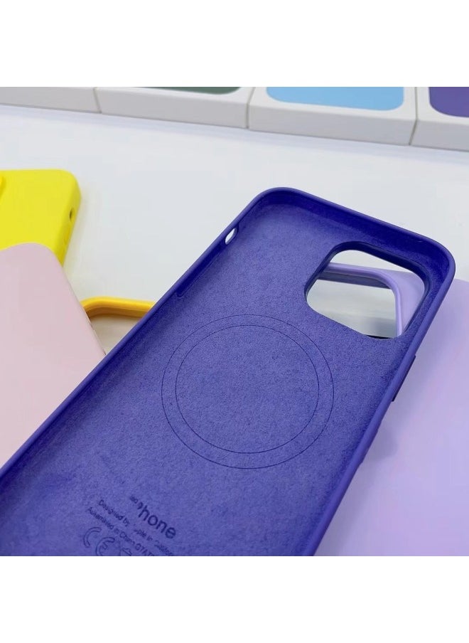 Generic - Applicable To For Iphone14promax Liquid Silicone Magnetic Suction Animation Shell For Iphone 14 Official MagSafe Magnetic Suction-Color:Iris Flower/liquid Magnetic Suction + White Animation Pop-up Window-Applicable Model:ip 14Pro - Image 1