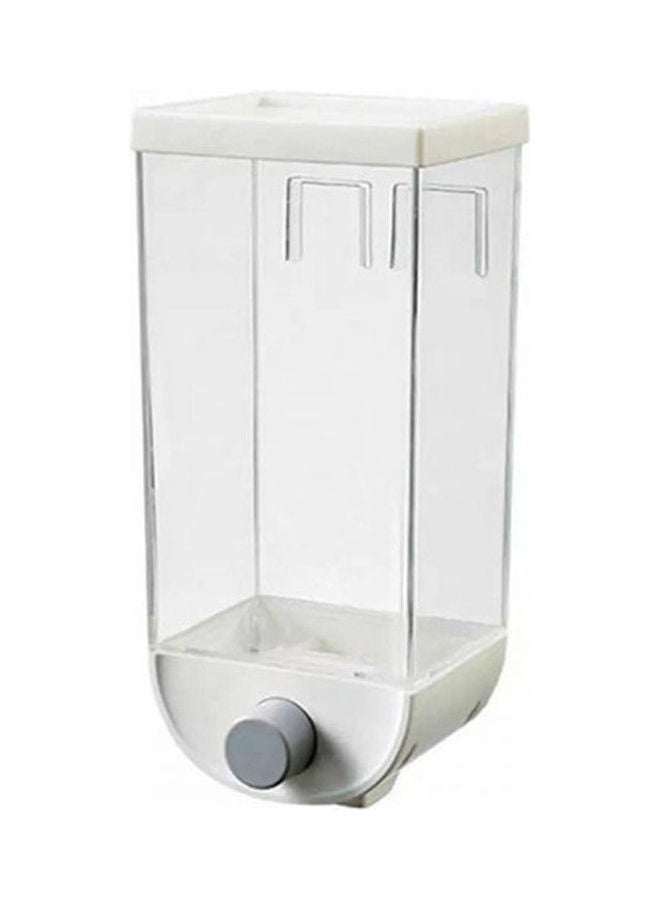 Halamodo Plastic Grain Containers 1000ML Storage Jar,Sealed Cereal Dispenser Press Button Space Saving ,Transparent Kitchen & Laundry Organizer - Image 1
