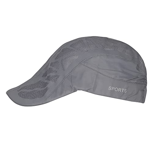 iSWEVEN Polyester Printed Summer Breathable Mesh Baseball Cap Quick Drying Hats For Men Outdoor Light Weight Uv Protection Cap (Grey, 8013C) - Image 5