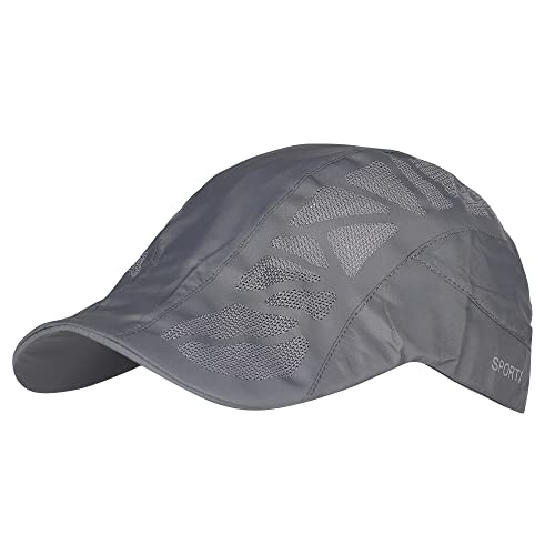 iSWEVEN Polyester Printed Summer Breathable Mesh Baseball Cap Quick Drying Hats For Men Outdoor Light Weight Uv Protection Cap (Grey, 8013C) - Image 4