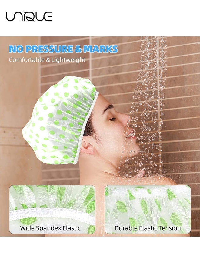 يونيك قبعات الاستحمام - 3 قطع قبعات حمام مقاومة للماء - قبعة دش مقاومة للماء قابلة لإعادة الاستخدام - مقاومة للماء مع قبعة شعر مرنة - للرجال صالون سبا للنساء - اكسسوارات الاستحمام لحماية الشعر - أحمر / أزرق / أخضر - Image 5
