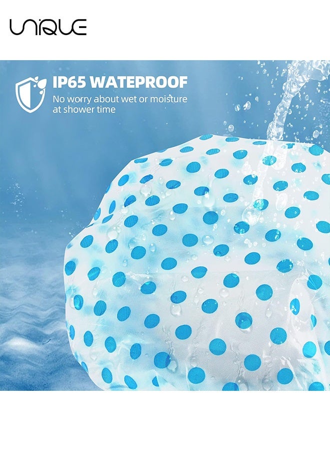 يونيك قبعات الاستحمام - 3 قطع قبعات حمام مقاومة للماء - قبعة دش مقاومة للماء قابلة لإعادة الاستخدام - مقاومة للماء مع قبعة شعر مرنة - للرجال صالون سبا للنساء - اكسسوارات الاستحمام لحماية الشعر - أحمر / أزرق / أخضر - Image 4