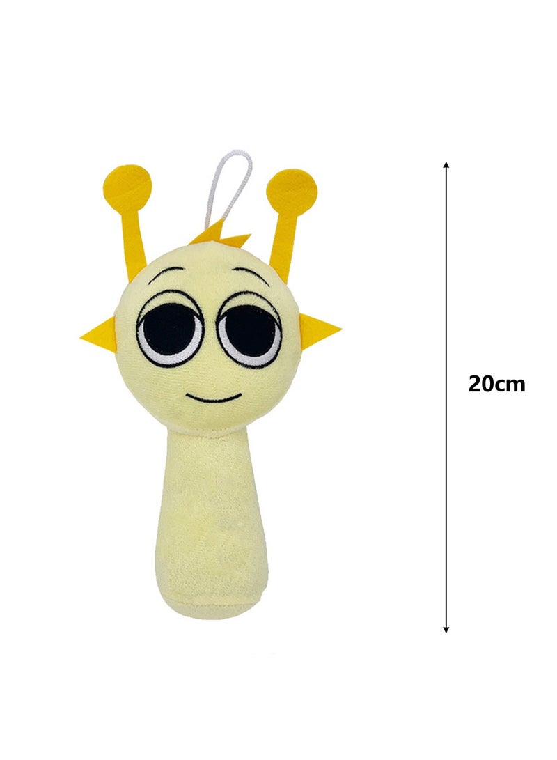 لعبة ريذم بوكس ​​سبرونكي الطرفية 20 سم من القطيفة، دمية قطيفة ناعمة واقعية ولطيفة، هدية لمحبي ألعاب الأولاد والبنات (مخالب صفراء فاتحة) - Image 2
