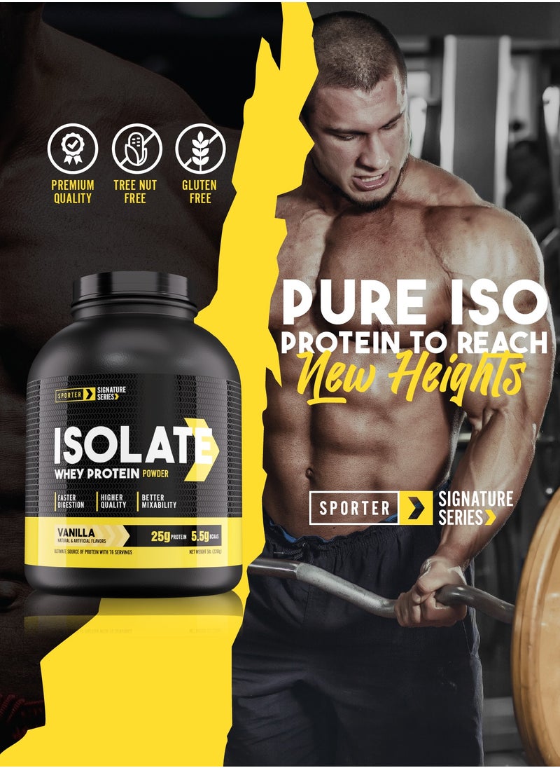 SPORTER Sporter Whey Protein Isolate – 5lb | 25g Protein Per Serving | Fast-Absorbing & Pure Whey Isolate | Vanilla Flavor | Muscle Growth & Recovery | Low Carb, Zero Added Sugars  - Image 4