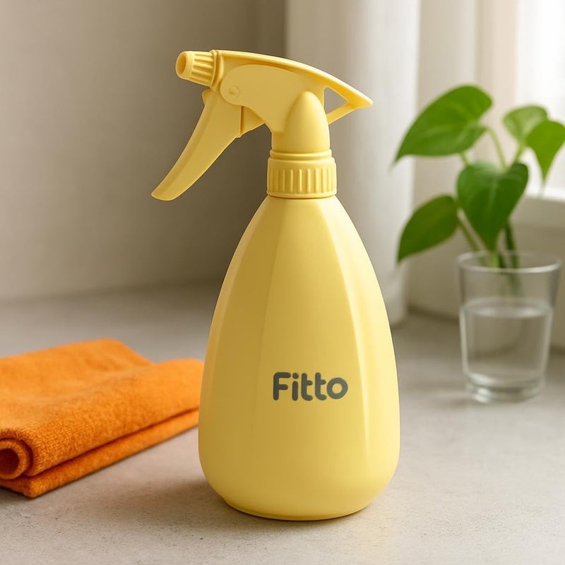 Fitto Multipurpose Cleaner Spray Bottle, 500 ml, Assorted Colors for Home and Office Use - Image 2
