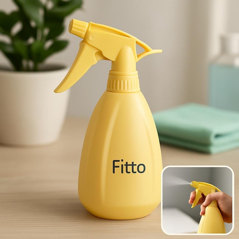 Fitto Multipurpose Cleaner Spray Bottle, 500 ml, Assorted Colors for Home and Office Use - Image 3