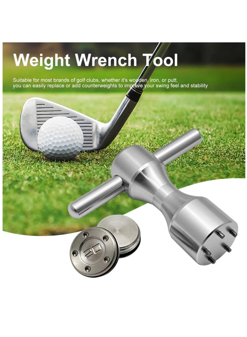 Excefore Golf Putter Weights, 20g Golf Weights Wrench Kit, 5 Pin Sports Golf Club Wrench Tool, Golf Wrench Driver Tool, Golf Weights, Durable, Compact for Golf Clubs - Image 2