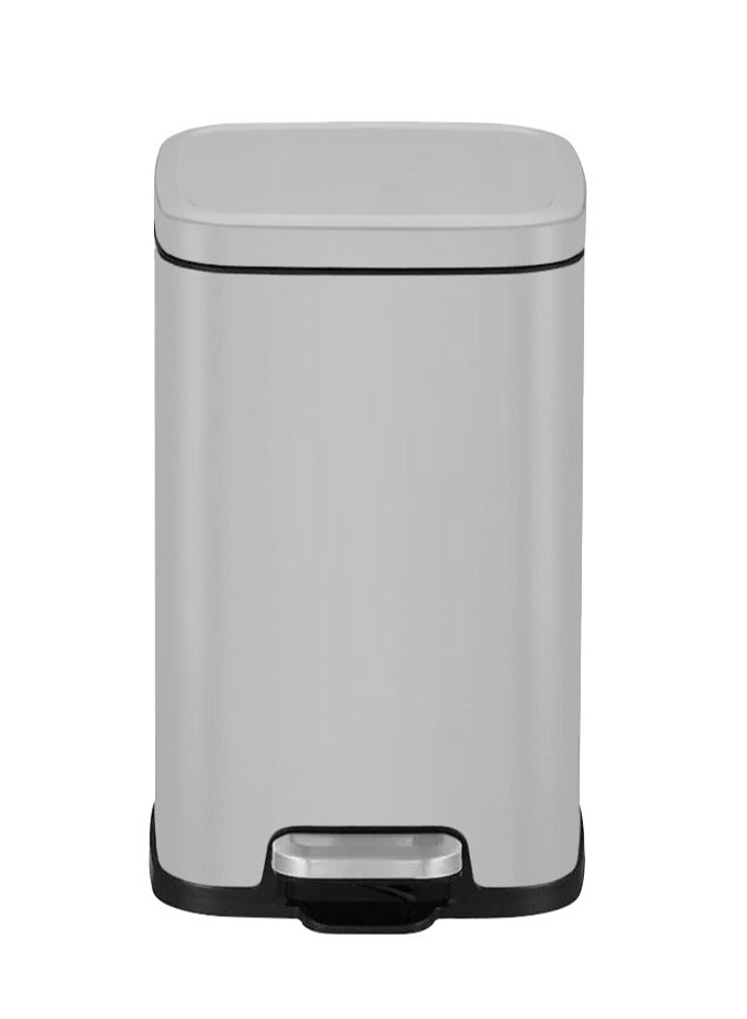 EKO STELLA SERIES | Brushed Stainless Steel Finish | Soft-Closing | Fingerprint-Resistant | Premium Pedal Trash Bin | Multiple Sizes ( 6 - 12 L) To Suit Different Places | 12 Liters | Matte Grey  - Image 1