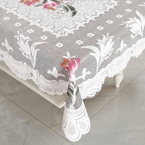 Homerz Premium Center Table Cloth, Soft Cotton Knitting Fabric (Spring-104, 40x60- Center Table) - Image 2