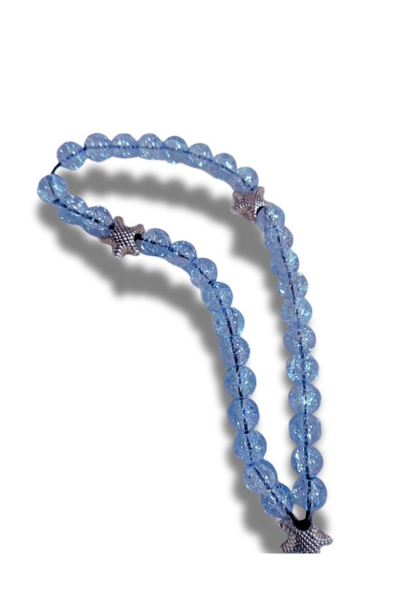 Galaxy Tasbeeh - 33 Beads with Starfish Dividers - Elegant Design with Sparkling Crystal Stones - Luxurious Handmade Gift  - Image 2