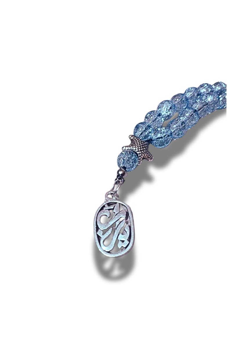 Galaxy Tasbeeh - 33 Beads with Starfish Dividers - Elegant Design with Sparkling Crystal Stones - Luxurious Handmade Gift  - Image 3
