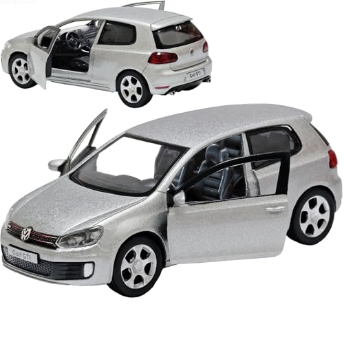 ERBADIHAGO Volkswagen Golf GTI Toy Car 136 Model Car Toys Car Metal Collect Car with Pull Back for Boys Children Age 3 Year Old Festival GiftSilver - Image 1