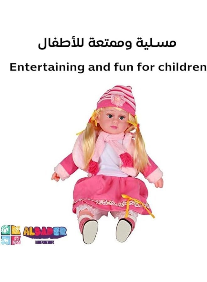 ALBADER Smart Interactive Doll for Girls Large Size Talking Doll with Sound Light and Movement, Educational Battery Operated Singing Doll, Realistic Toy Gift for Kids, Learning Role Play Doll - Image 5