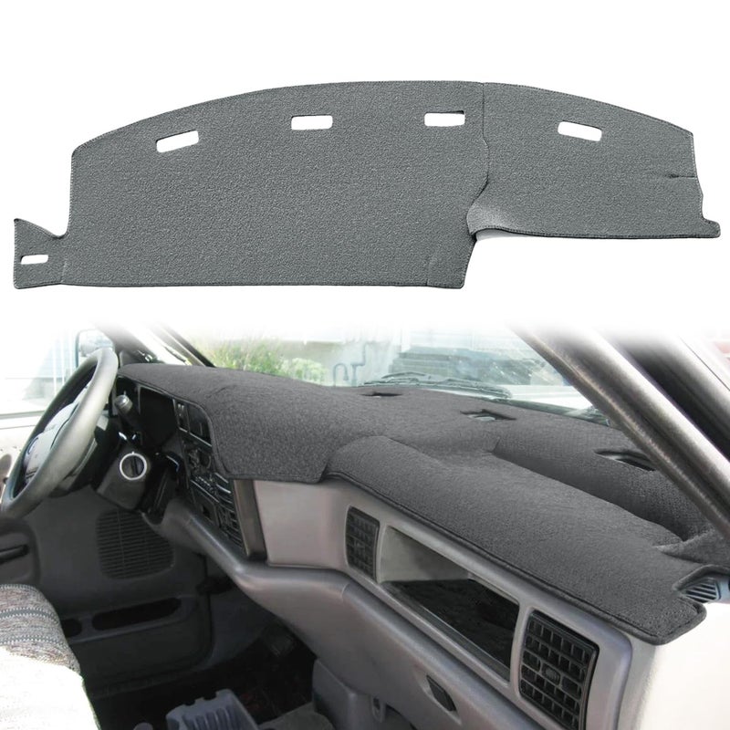 Yiz Dashboard Cover Dash Cover Mat Pad Custom Fit for Dodge Ram 1500 2500 3500 1994 1995 1996 1997 Pickup Truck (94-97DarkGray) J23 - Image 1