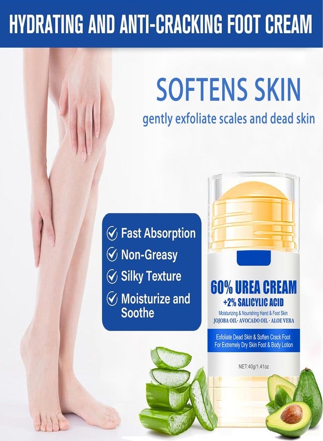 ZARICS Urea Cream 60 Percent for Feet Maximum Strength, Urea Foot Cream with 2% Salicylic Acid, Foot Lotion, Foot Callus Remover for Dry Cracked Heels, Hydrates & Softens Dry Skin for Exfoliates Dead Skin - Image 3