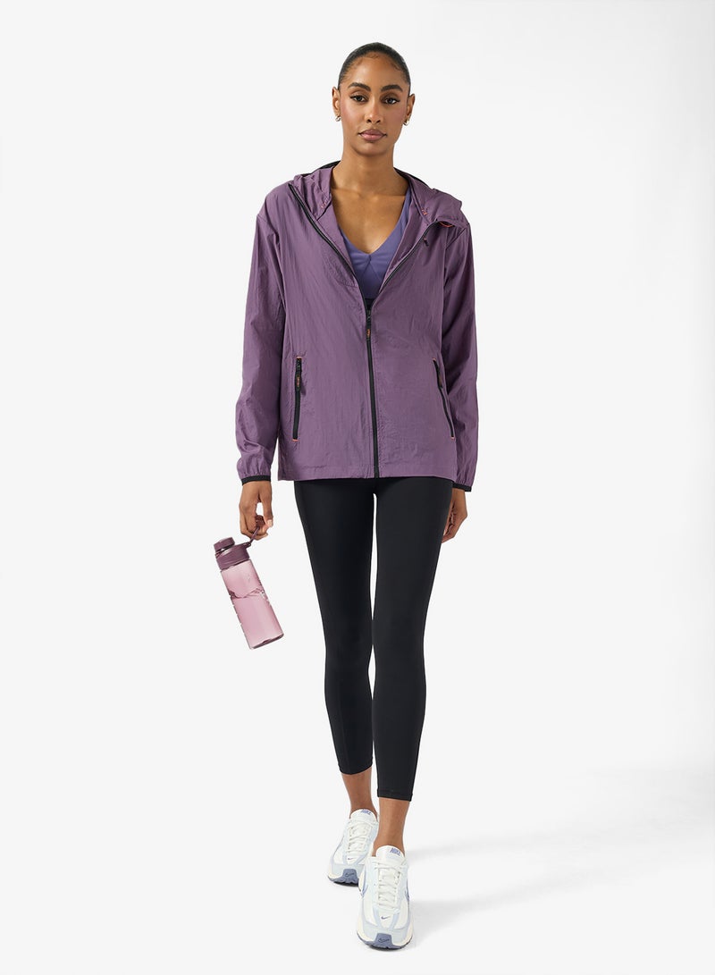 فورورد جاكيت طويل بغطاء رأس للمشي لمسافات طويلة - Image 4