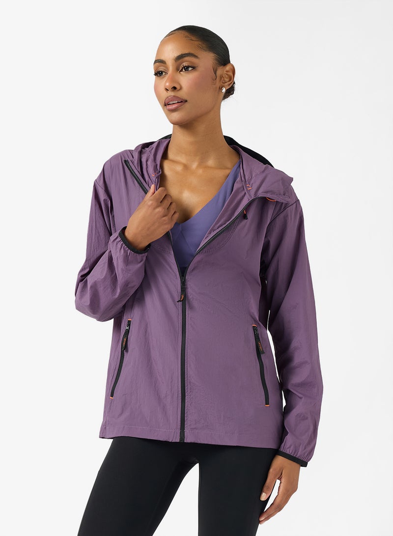 فورورد جاكيت طويل بغطاء رأس للمشي لمسافات طويلة - Image 1