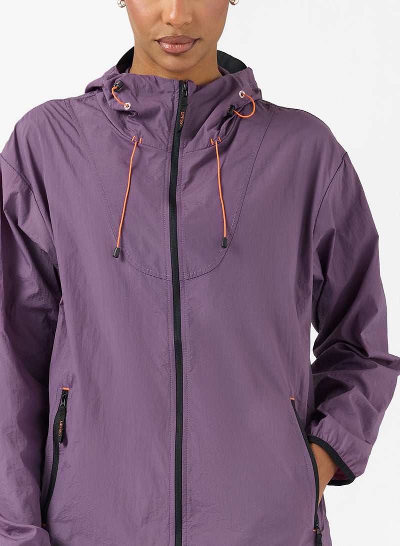 فورورد جاكيت طويل بغطاء رأس للمشي لمسافات طويلة - Image 3