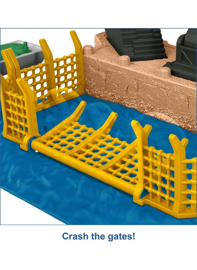 Mattel Games - Jurassic World Dominion Minis Mosasaurus Mayhem Playset With 2 Mini Dinosaur Figures Launchers And Break Apart Feature Toy Gift Set And Collectible - Image 1