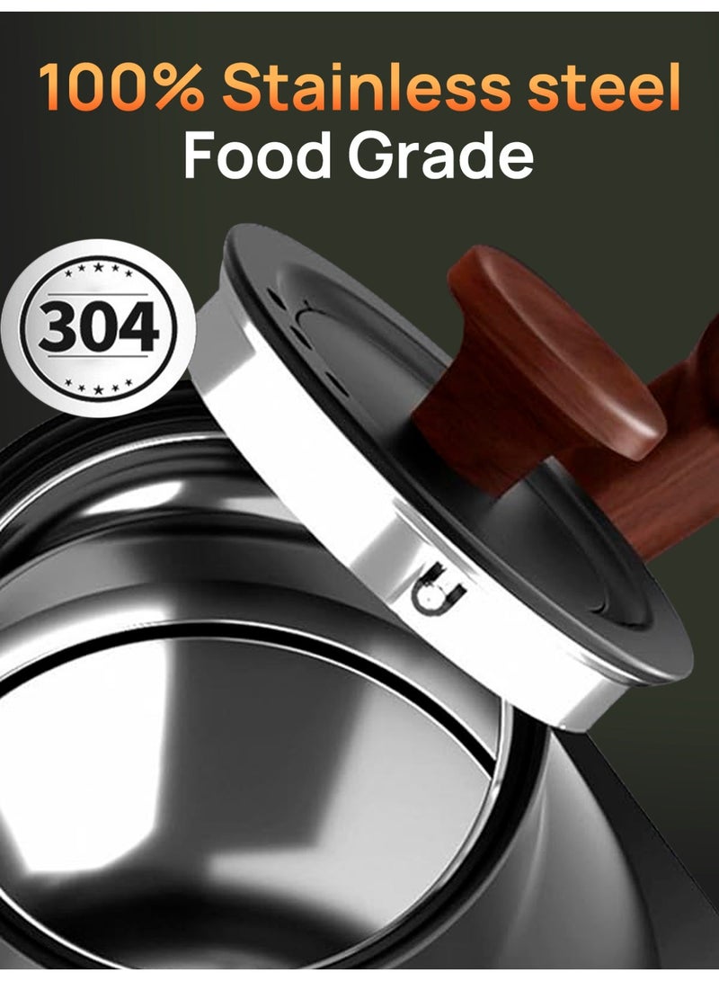 Brutelle Gooseneck Kettle V60 Coffee Kettle 900ML 1200W with Knob Temperature Adjustment Digital Display Automatic Insulation Stainless Steel for Home Office Daily Use - Image 4