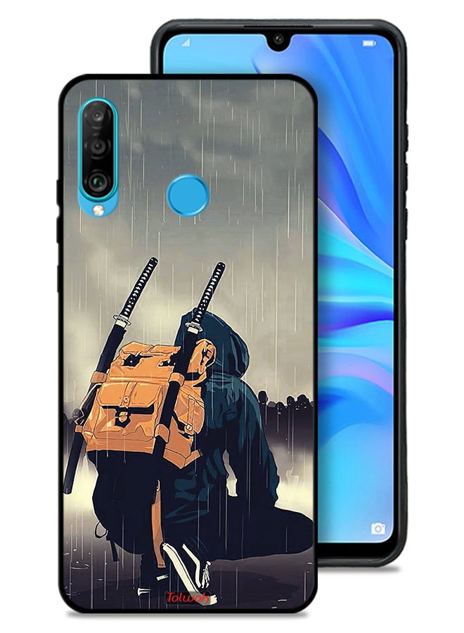 Huawei P30 lite Protective Case Cover Sword Samurai Digital Art