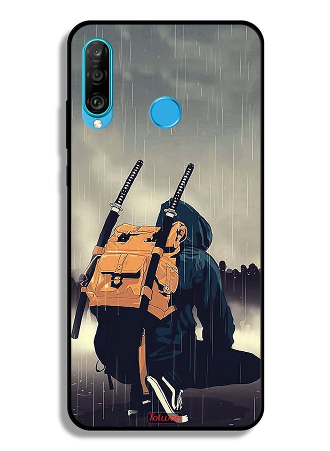 Huawei P30 lite Protective Case Cover Sword Samurai Digital Art