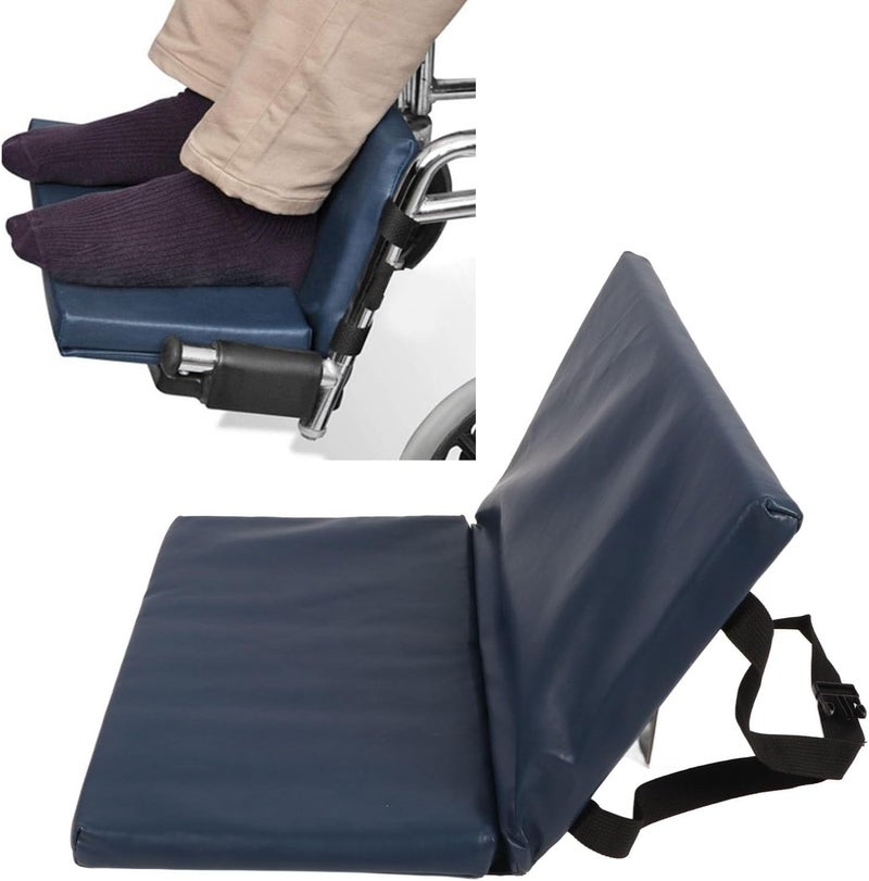 klarako Wheelchair Foot Rest Extender, Elevating Pad Wheelchair Leg Cushion Protector with Quick Release Strap, Easy to Install Soft and Comfortable Leg Cushion Protector - Image 4