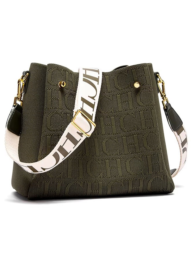 CH CH CHCH Women's Fashionable Messenger Bag, New Magnetic Buckle Green Shoulder Bag, Large Capacity, Suitable For Commuting And Shopping, The Perfect Gift For Mother, Wife And Friends - Image 1